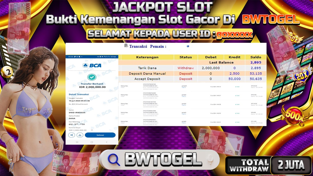 BUKTI JACKPOT SLOT MAHJONG WAYS TERPERCAYA DI INDONESIA TGL 10-07-2024