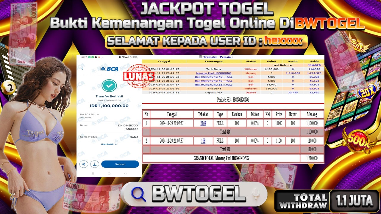 BUKTI JACKPOT TOGEL HONGKONG TERPERCAYA DI INDONESIA TGL 30-11-2024